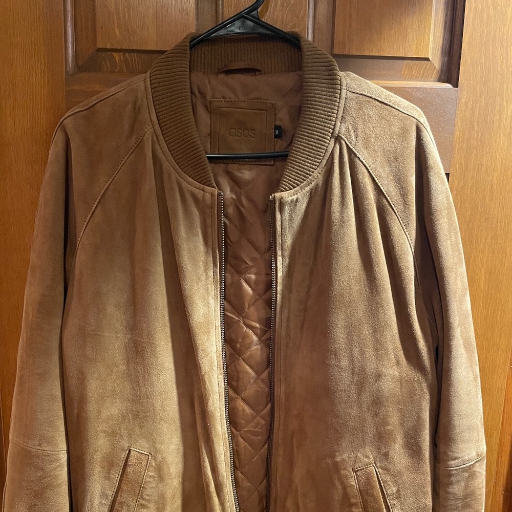 Asos Suede Bomber Jacket